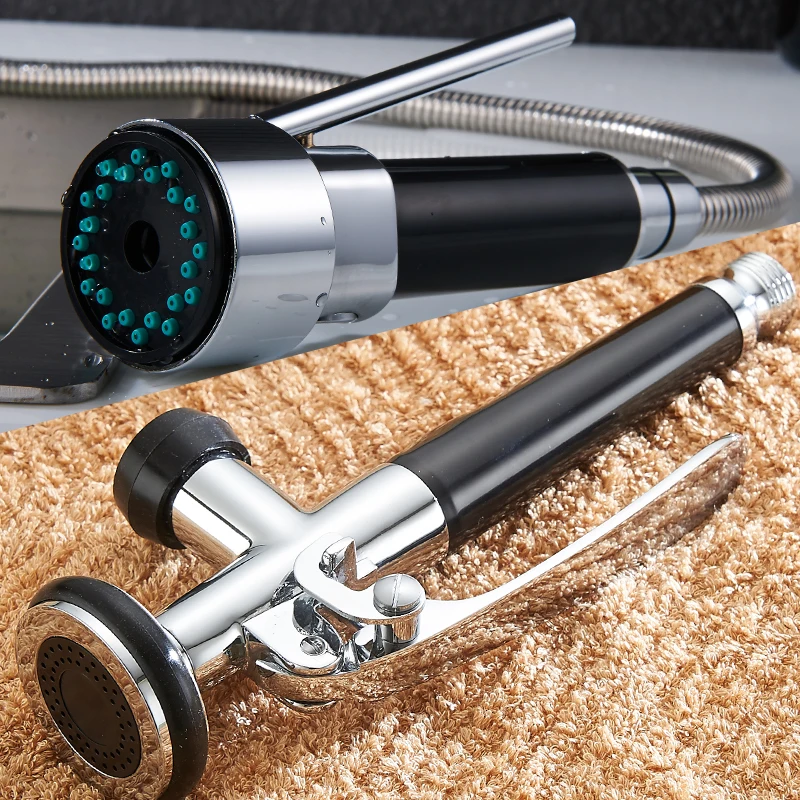 Kitchen Spring Faucet Nozzle Brass pull type Shower Head High Pressure