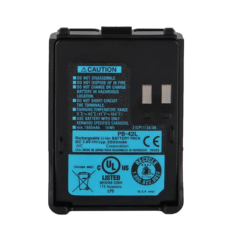 Tenq 1650mah Replacement Lithium-ion Battery Packs for Pb-42l Kenwood Radios Th-f6 Th-f6a Th-f6e 