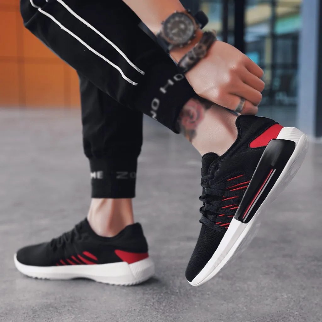 white shoes Men Sneakers Male Shoes Adult Non-slip Soft Mesh Men Shoes High Quality Comfortable Sneakers 7#3.5