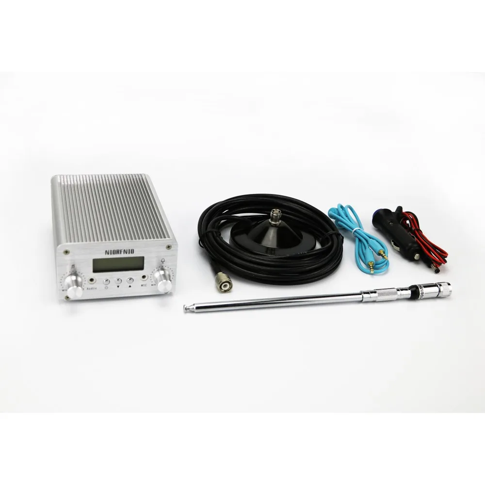 

Upgraded T15B-1 0-15 Watt Stereo FM Radio Station Transmitter Kit Audio Cable+Power Adapter+GP Antenna
