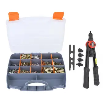 

900pcs M3, M4, M5, M6, M8, M10 Rivet Nuts and 1pcs Hand Level Riveting Pliers Tool Kit