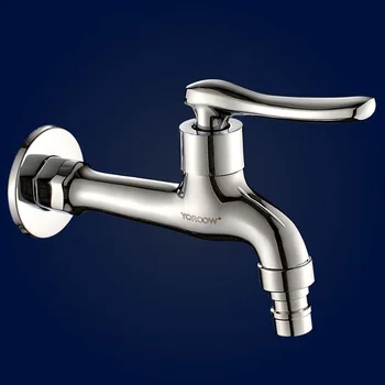 

Longer Balcony Laundry Bathroom Wall Mount Washing Machine Mop Pool Faucet 1/2 inch Single Cold Quick Opening Faucet