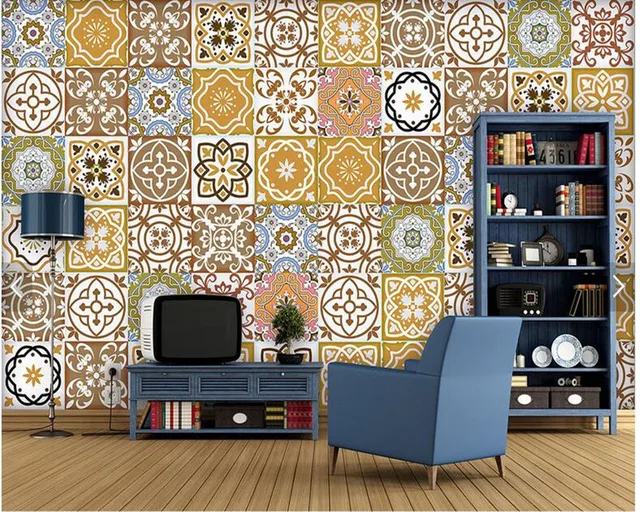 murales para salas en 3d flores de papel