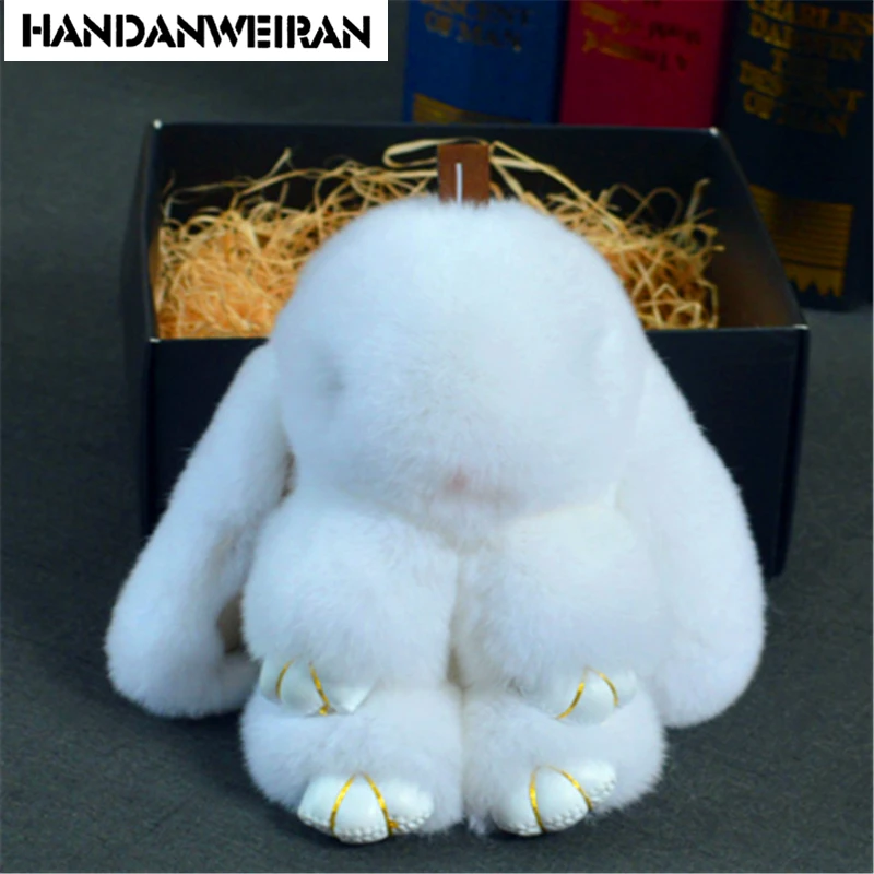 2018new sevimli bebek yumusak pelus uzun tuylu tavsan dolmasi hayvanlar genuinekey zincirler kadinlar icin canta oyuncaklar bebek kabarik guzel