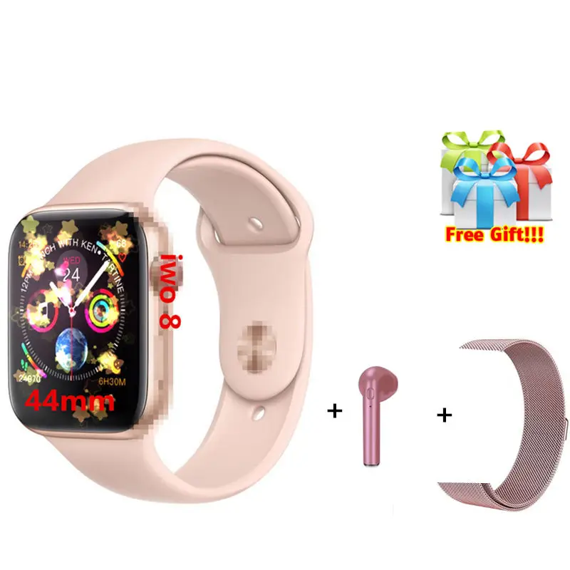 

IWO 8 plus+Earphone+belt/set Smartwatch women IWO 8 PLUS 44mm Watch 4 Heart Rate Smart Watch case for apple iPhone Android phone