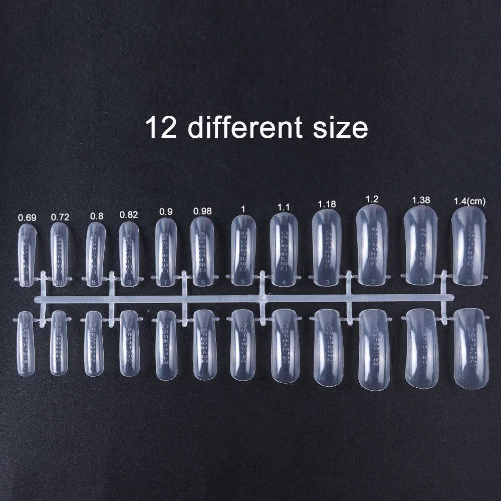 24pcs Quick Building Fake Nails Clear False Tips Plastic Mold for Nail Extension Press UV Builder Poly Gel Manicure Tools LY1020