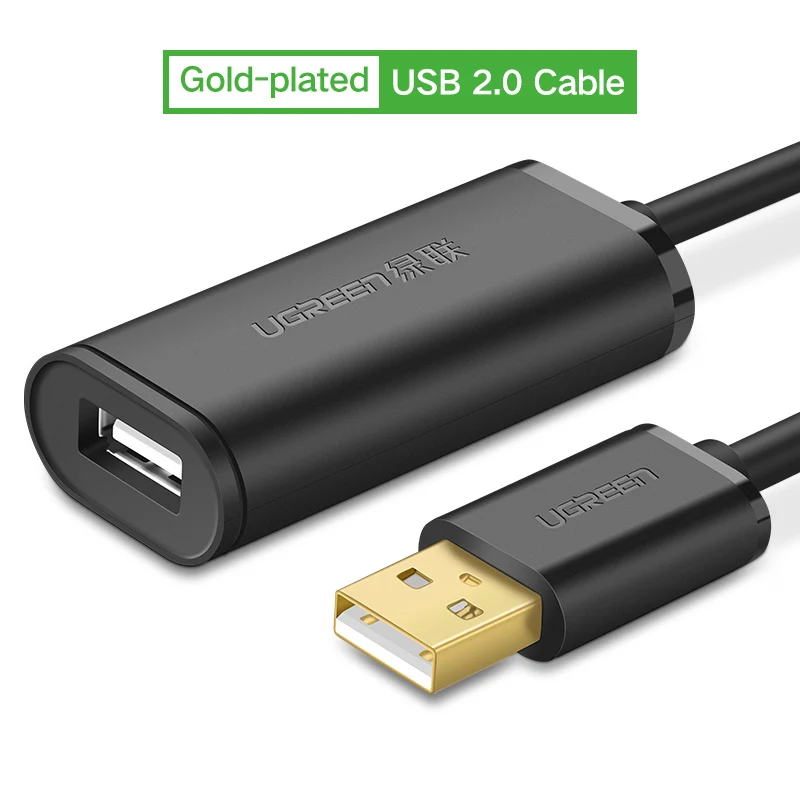 Ugreen USB кабель-удлинитель 5 м/10 м/20 м/30 м Штекерный к женскому USB 3,0 усилитель кабельного сигнала USB3.0 2,0 удлинитель шнура USB удлинитель - Цвет: USB 2.0