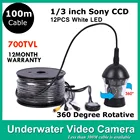 100 METERS Cable Underwater Inspection View Camera For Fishing System  12 LED LIGHTS 700 TVLINES Waterproof Underwater Camera 