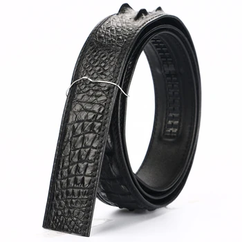 

Men Belt Crocodile leather Belts Luxury Brand Designer Belts Black Brown High Quality Belt Strap Without Buckles Crocodile skin