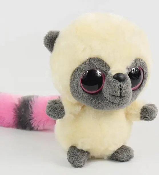 Мягкая плюшевая игрушка с большими глазами, кукла обезьяна, кавайные игрушки, подарок на день рождения - Цвет: Розовый