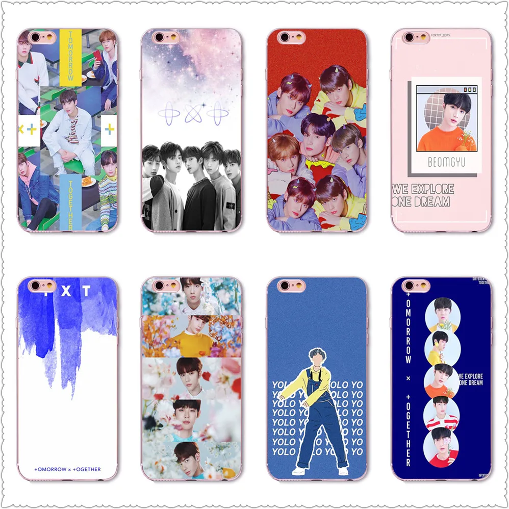 

TXT Case For iPhone X XS Max XR 8 for SamsungS7 S8 S9 TOMORROW X TOGETHER The Dream Chapter STAR Silicone Phone Cover