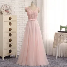 Auf lager Elegante Perlen Spitze Lange Abendkleid 2016 Günstige rosa Prom Kleider Robe De Soiree Weg Von Der Schulter Party kleid