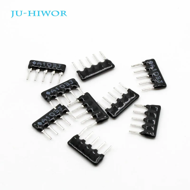 200pcs Array резисторы 1/8W 5% Φ сеть 5Pin 100R до 1M Ohm|array resistor|array ledarray cctv |