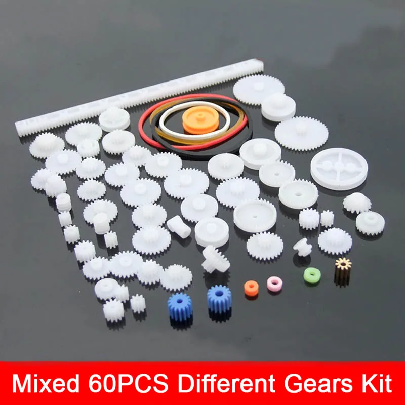 LANTRO JS Kit de paquete de engranajes de plástico y kits de gusano de correa de polea Juego de engranajes de corona para motores pequeños Juego de accesorios de bricolaje(84 LANTRO JS Kit de paquete de engranajes de plástico y kits de gusano de correa de polea Juego de engranajes de corona para motores pequeños Juego de accesorios de bricolaje(84