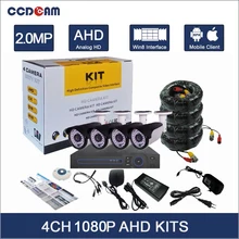 CCDCAM 4CH Full HD 1080 P комплект камеры AHD ИК Ночное видение 2 мегапиксельная беспроводная мини-камера безопасности на открытом воздухе P2P Onvif 2MP AHD DVR Kit