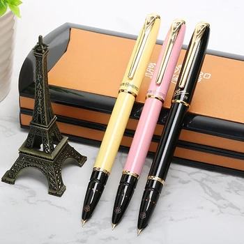 

4 Colors luxury brand HERO 1079 metal Fountain Pen Fine stationery fashion 0.38 nib calligraphy ink Pens gift
