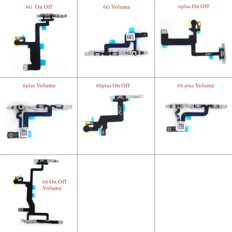 

High Quality For iPhone 6G 6Plus 6S Plus Volume Button Power Switch On Off Button Key Flex Cable
