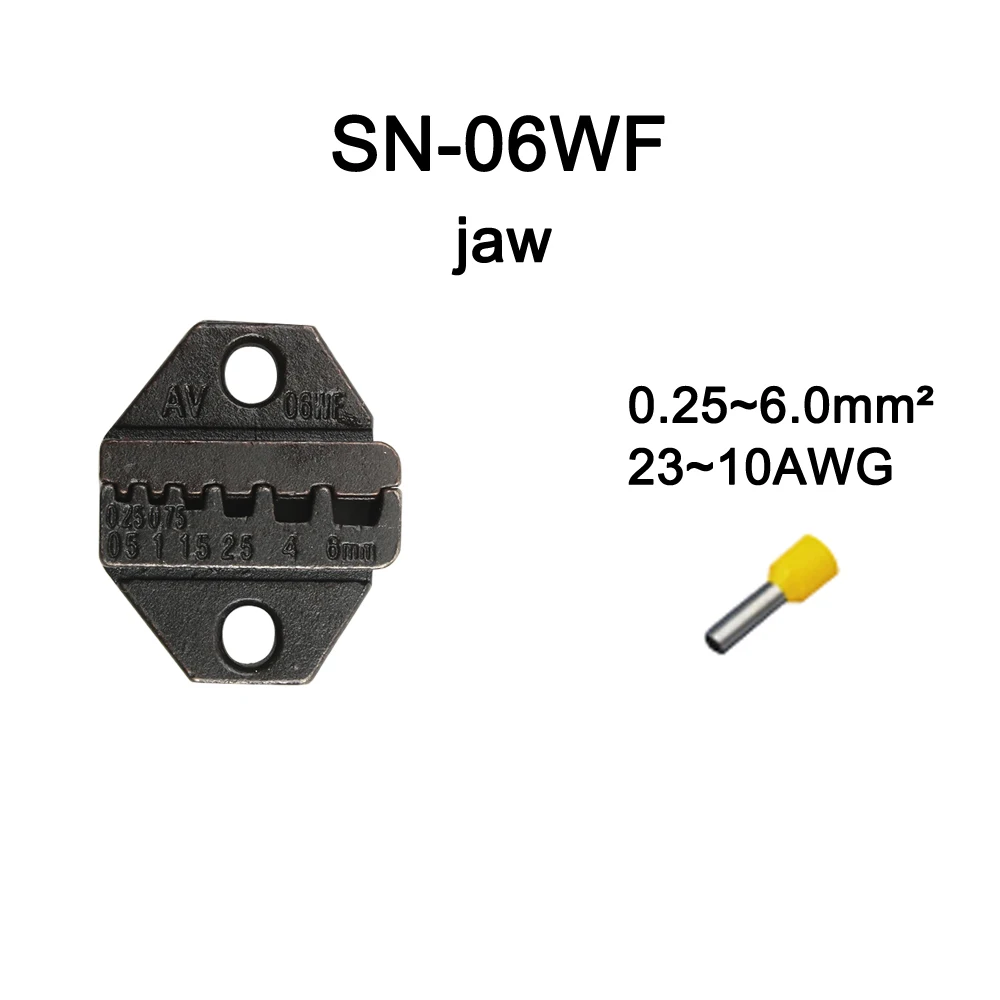 Мини Европейский Стиль штампы наборы для SN обжимные плоскогубцы серии ручной обжимной инструмент SN02WF SN06WF SN06WFL SN16WF SN01C SN02C SN0725 - Цвет: SN-06WF
