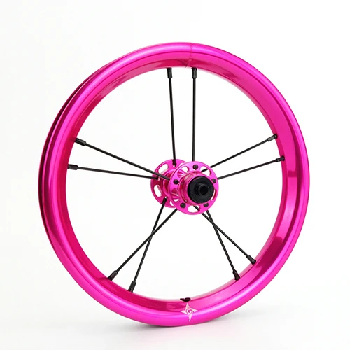 GIPSY G-FIVE SPLASH 12 дюймов с двойными стенками, приколотый обод, анодированный баланс, Детские колеса для велосипеда 74 84 90 95 мм, велосипедные колеса - Цвет: Rose Red Standard