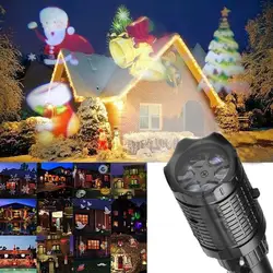 Светодиодный Рождество проектор огни фонарик с 12 моделей для Хэллоуина Карнавал День рождения ALI88