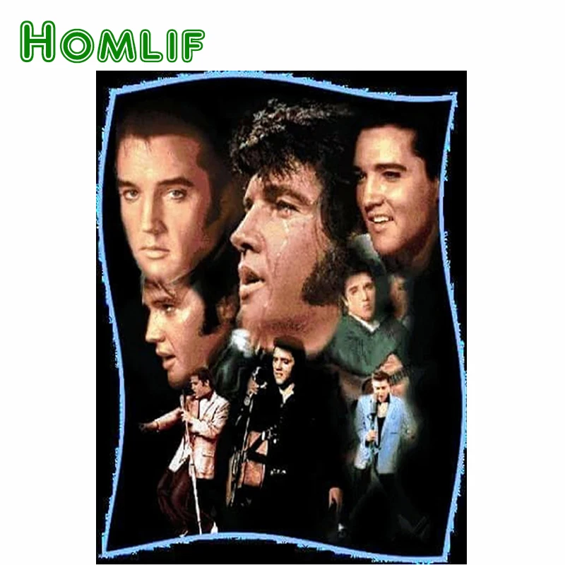 HOMLIF Wall decor art 5D diy diamond painting Elvis