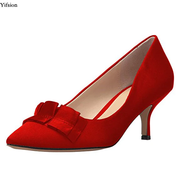 

Yifsion New Women Pleated Pumps Sexy Thin High Heel Pumps Pointed Toe 5 Colors Party Prom Ladies Shoes Women Plus US Size 4-15