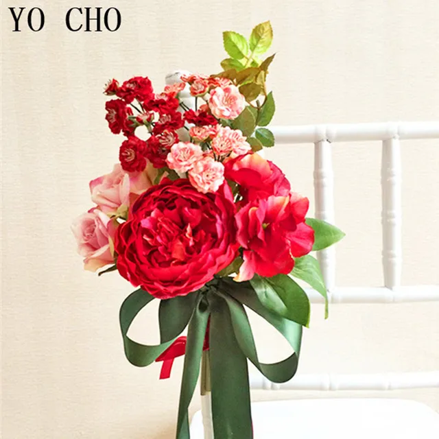 Yo Cho Artificial Peony Hand Holding Flowers Bouquet Wedding Church Yo Cho Artificial Peony Hand Holding Flowers Bouquet Wedding Church Office Furniture Home Decoration Accessories