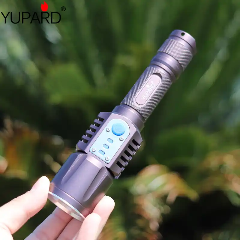 YUPARD XM-L2 T6 светодиодный фонарь, яркость, светодиодный, зарядка через USB, 5 режимов, мобильный внешний аккумулятор, батарея 18650, умный фонарик - изображение