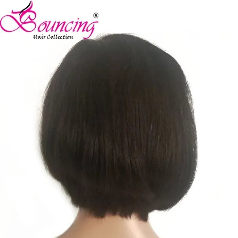 Подпрыгивающие волосы прямые короткие Pixie парики бразильские человеческие волосы remy индивидуальные парик фронта шнурка естественного