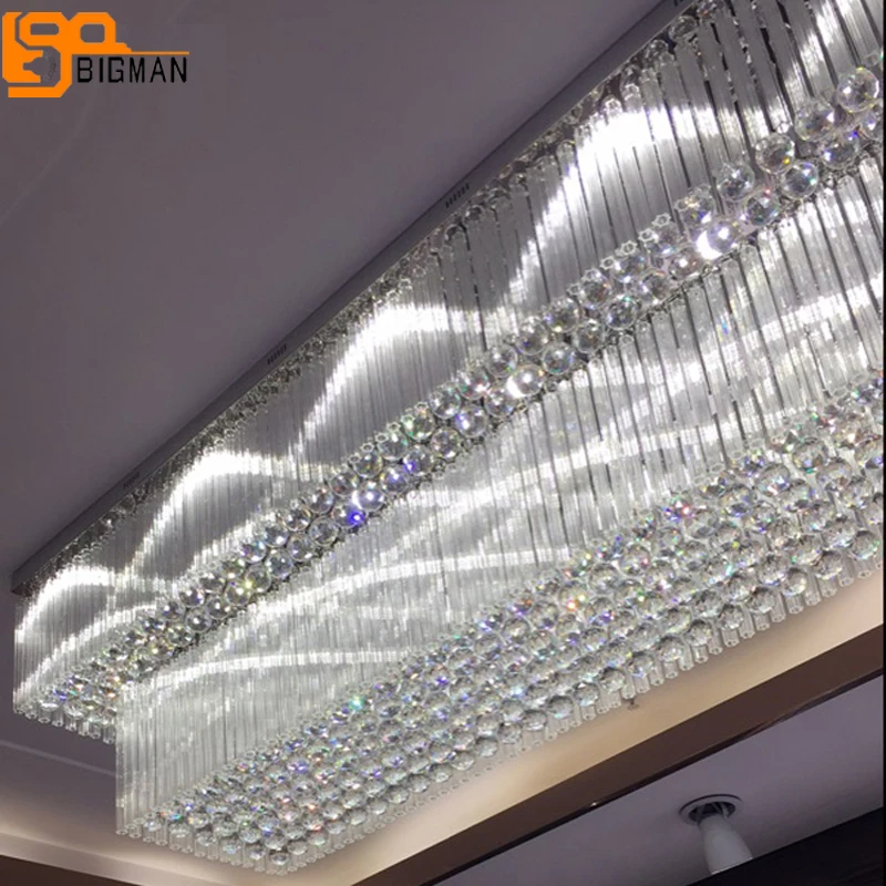 Lebensdauer bis zu 50.000 Stunden LED Moderne Kristall Kronleuchter Edelstahl Pendelleuchte Deckenleuchte Schlafzimmer L/üster Kristall LED Kronleuchter