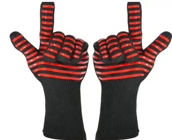 

Oven high temperature anti-scalding anti-cutting 500/800 degree insulation barbecue microwave oven gloves BBQ silicon