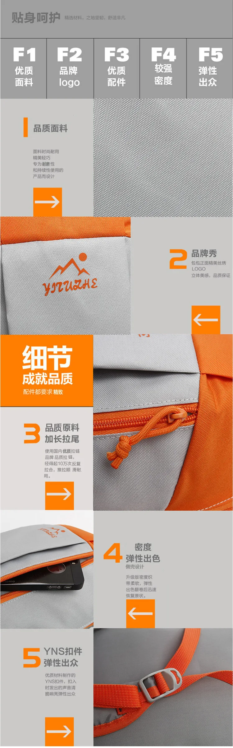 ZYJ Men Women Sport Cycling Small Backpacks Casual Hiking Cycling Light Weight Travel Kids School Backpack Daypack Mochila Bag (3)