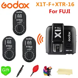 Godox 3 * XTR-16 приемник + X1T-F HSS TTL 2.4 г Беспроводной ЖК-дисплей флэш триггера передатчик для Fujifilm Fuji Камера GODOX вспышка