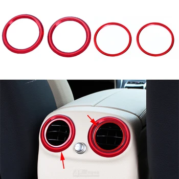 

4PCS Rear Air Vent Outlet Decoration Ring Cover Trim For Mercedes Benz GLC Class X205 16-17 & C Class W205 15-17 & E W213 16-17