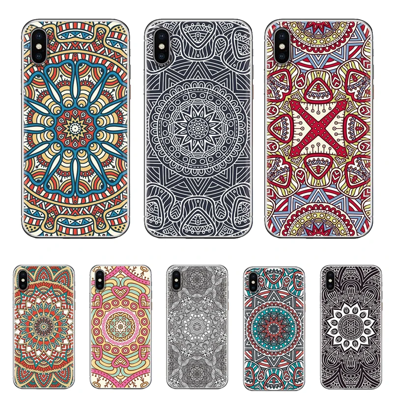 Soft Phone Case Colorful Totem Series For Alcatel 1X/ 3/ 3C/ 3V/ 3X/ 5/ U5 Plus/ 5V/ 7 Painted Back Cover |