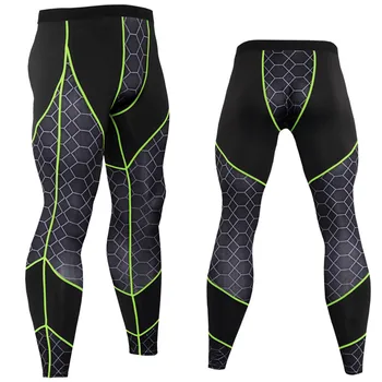 

Men Compression Quick dry Tights Leggings Skinny Pants Gyms Fitness Bodybuilding Trousers Male elasticity MMA Sportswear Bottoms