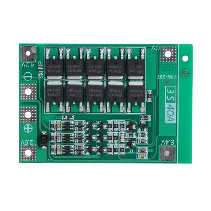 

12.6V 40A Lithium Battery 18650 Charger PCB BMS Protection Board with Balance For Drill Motor