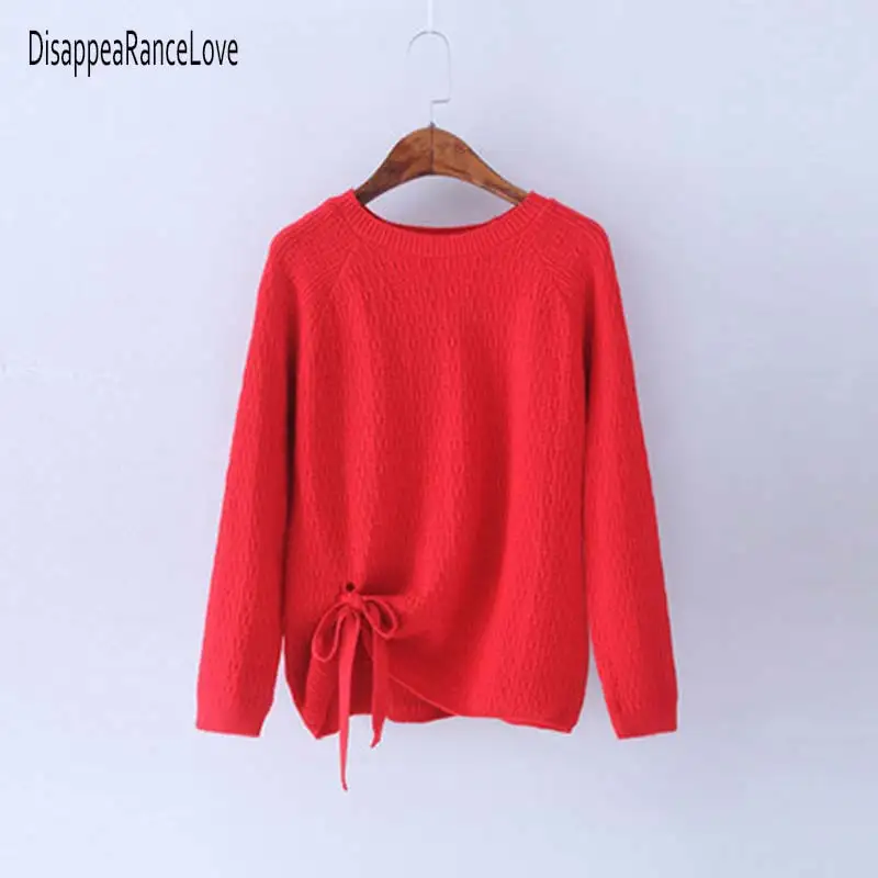

Disappearancelove 2019 Autumn Women Sweater Outerwear New Style Fashion O-neck Pullover Winter Casual Solid Female Sweater