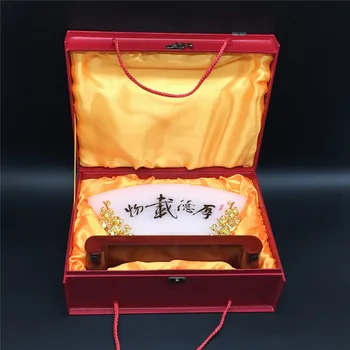 

BEST gift -- $800--CHINA Leader foreign gift # 2020 office Mascot Success Golden JADE "HOU DE ZAI WU "Spiritual conception art