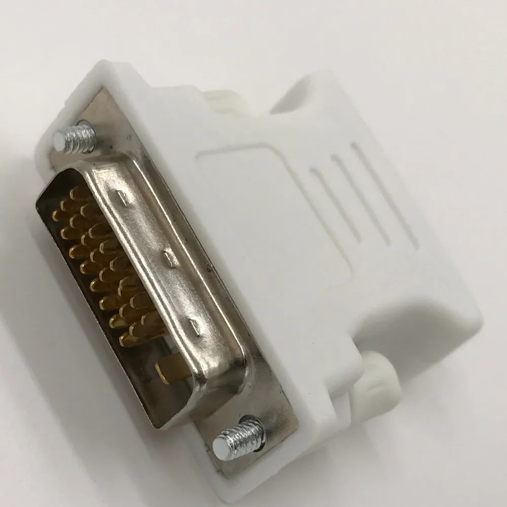 

10 Pieces DVI to VGA Adapter DVI 24+1/24+5 Male to VGA Female Converter White Connector
