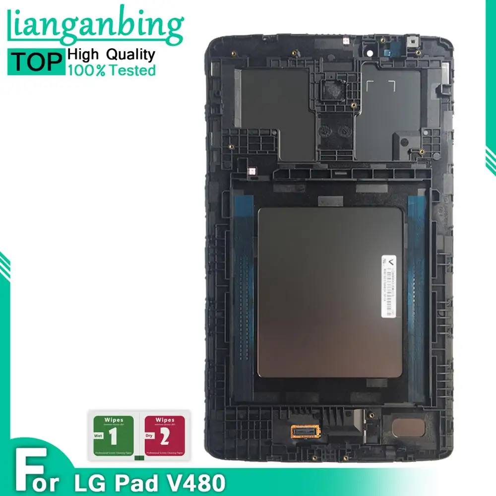 

LCD For LG G Pad 8.0 V480 V490 LCD Display Touch Screen Digitizer Panel Sensor Glass Tablet Assembly Replacement +Frame