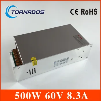 

DC Power Supply 60V 8.3A 500w Led Driver Transformer 220V AC to DC 60V SMPS for Engraving machine, laser cutting machine