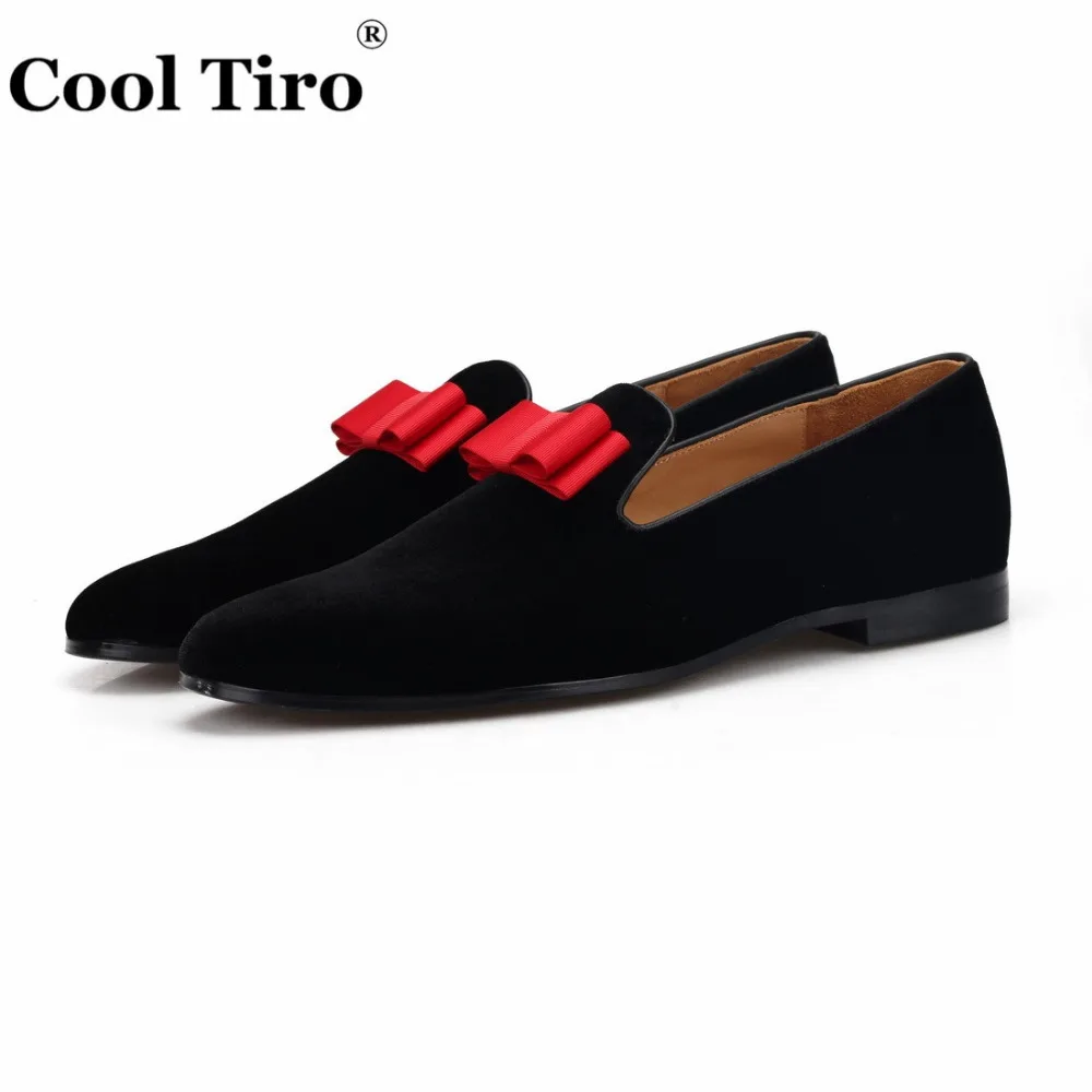 Black Velvet Loafers With Bow Tie (3)