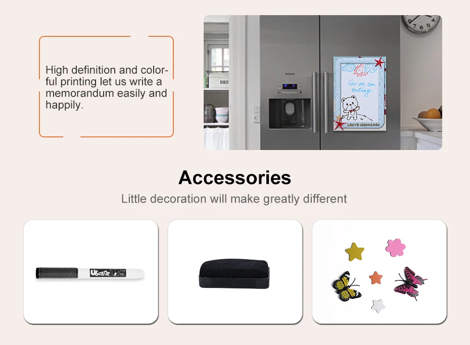 06 A4 Fridge Magnet Removable Erase Drawing Writing Planner Magnetic   Board Fridge Message Board Magnets To Do List Memo Pad Notes