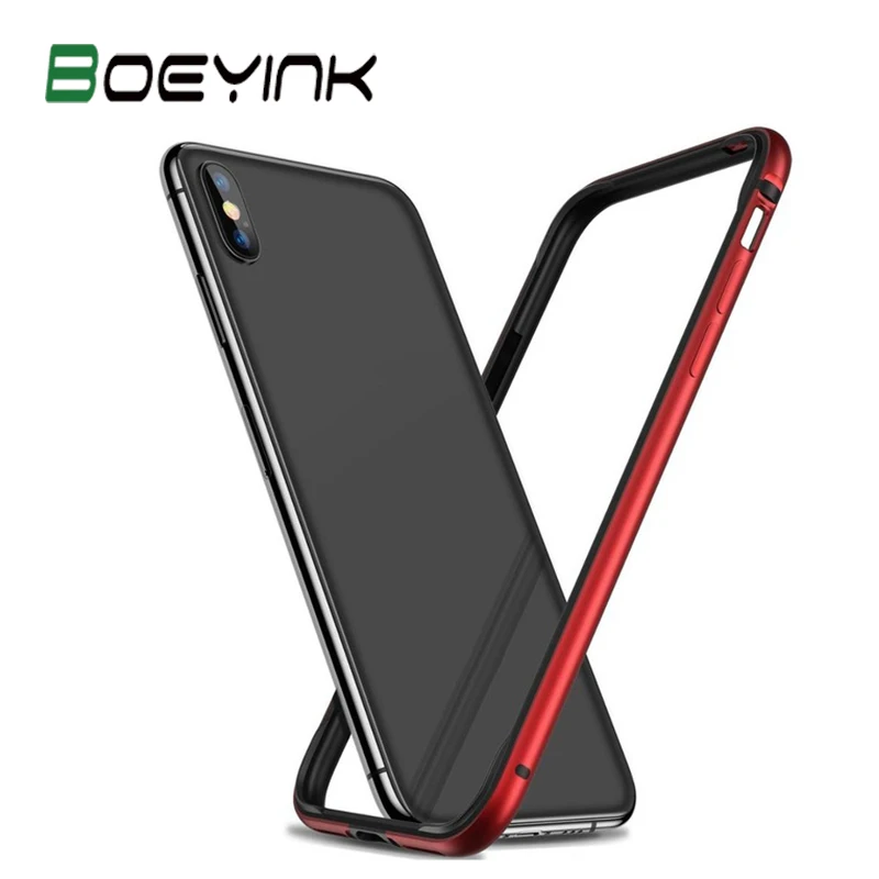 Алюминиевый бампер гибкий силиконовый чехол для iPhone 7 6S 8 XS Max XR Роскошный Жесткий