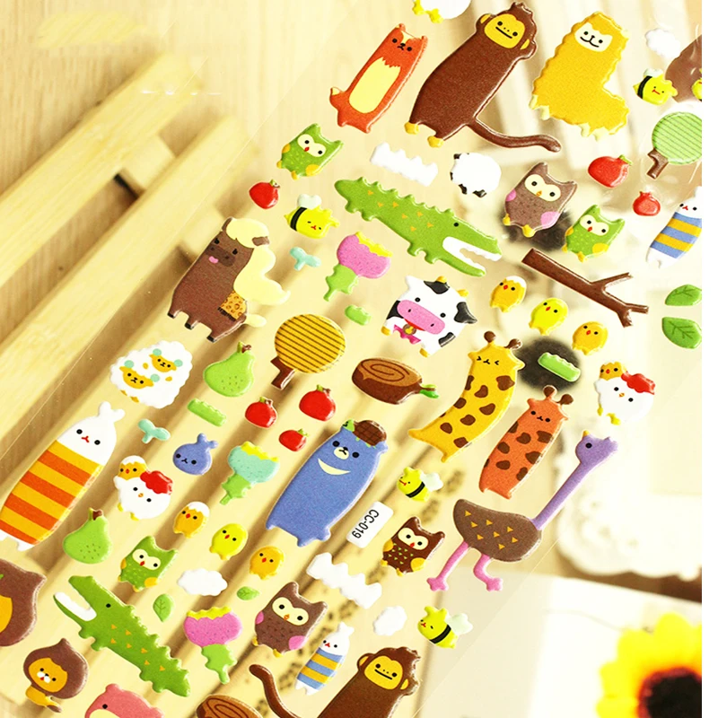 61 sheets Stickers on laptop kawaii cartoon Stickers Emoji diary sticker kids gift toys autocollant enfant children pegatinas