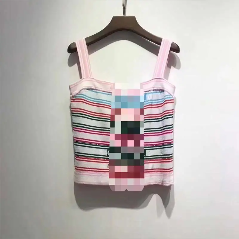 2019 الربيع و الصيف جديد صغيرة العطر الجليد الحرير اللون مخطط الجاكار الإنجليزية شعار حبال + الورك تنورة دعوى