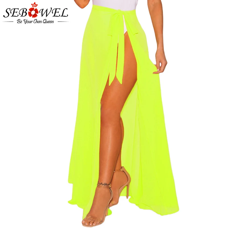Fluorescence-Yellow-Sheer-Wrap-Maxi-Beach-Skirt-LC42275-107-1 