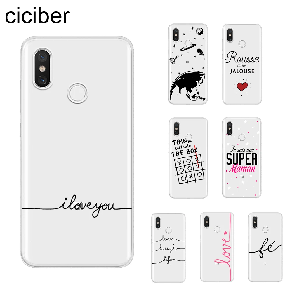 

ciciber French Love Amor Cover For Xiaomi MIX MAX 3 2 1 S Pro Phone Cases For Xiaomi A2 A1 8 6 5 X 5C 5S Plus Shell Soft TPU
