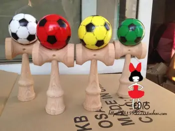 

20 pcs/lot Professional racing ball ball football 4 colors head the ball over three off kendama Handle optional
